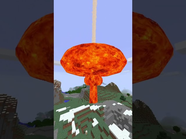 When Minecraft has NUKES! #minecraft #shorts #satisfying #viral #trending