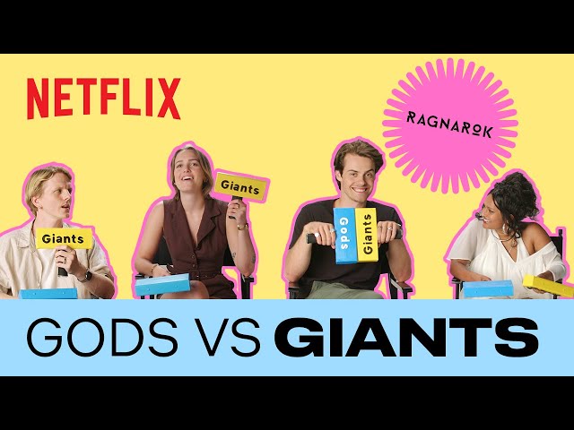 The cast of Ragnarok plays a game of Gods vs. Giants