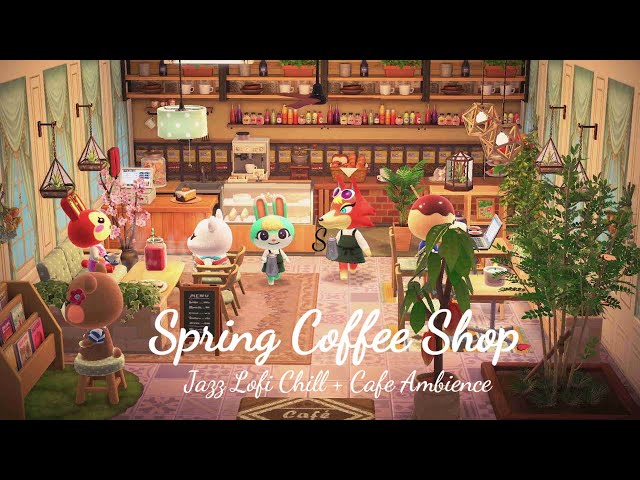 ☕️ Jazz Lofi Chill • Spring Coffee Shop 🎧 | Quiet Cafe Ambience [1 hour]