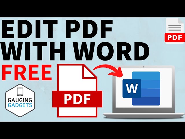 How to Edit PDF file with Microsoft Word - Edit PDF Free
