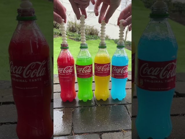 Experiment Coca Cola, Fanta, Sprite vs Mentos#Shorts