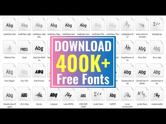 Download 400k Free Fonts