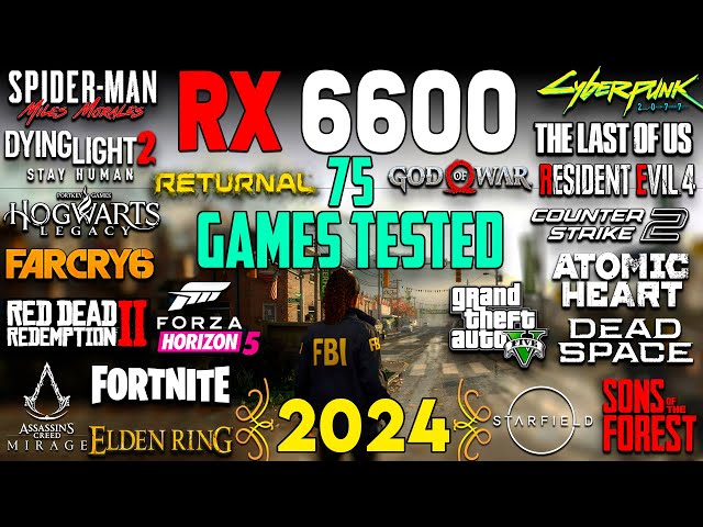 AMD RX 6600: Test in 75 Games in 2024