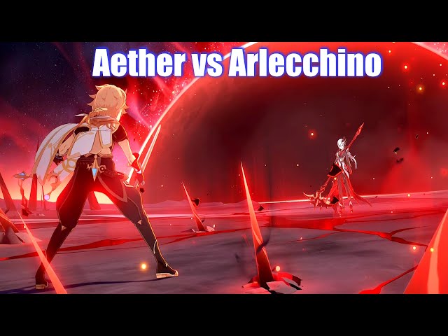 Genshin Impact - Arlecchino Boss Fight (Aether vs Arlecchino)