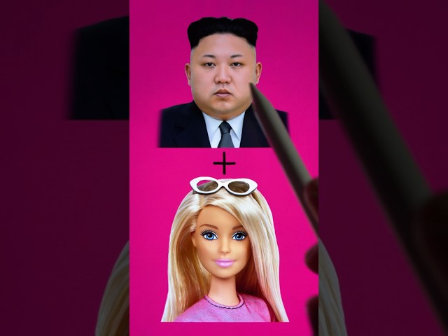 I turned Kim Jong Un into BARBIE ✨ #shorts #barbie