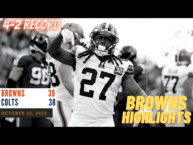 VIDEO | Kareem Hunt's TD in final seconds gives Cleveland Browns wacky 39-38 win over Colts