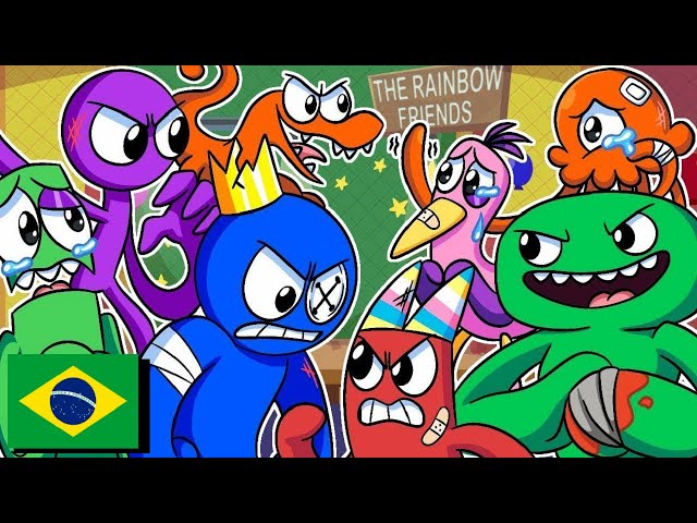 GARTEN of BANBAN 2 VS RAINBOW FRIENDS!? (DUBLADO PT-BR) FNF Animação em Português