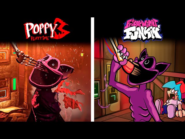 Friday Night Funkin' vs Poppy Playtime Chapter 3 | CatNap's death cutscene (FNF Mod)