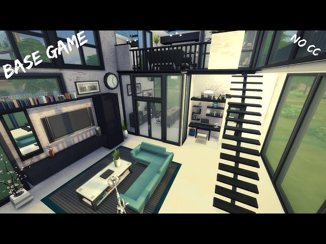📷 BASE GAME INDUSTRIAL LOFT 🏤 SIMS 4: SPEED BUILD (NO CC, BASE GAME)