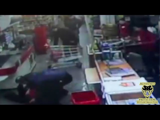 Shopper Defends Against Armed Robber | Active Self Protection