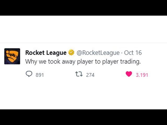 Why Rocket League took away player to player trading!
