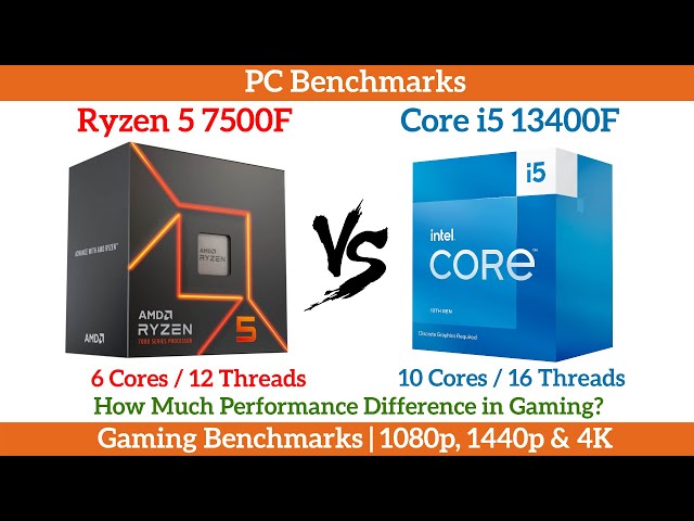 Ryzen 5 7500F vs Core i5 13400F Gaming Benchmarks | 1080p, 1440p and 4K
