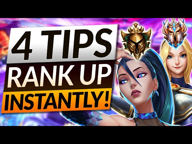 4 BEST TIPS to RANK UP END OF SEASON 13 - Champion Tricks for ALL ROLES - LoL Guide