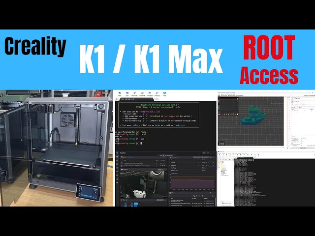 Creality K1 K1 Max root access Use Prusa slicer, Klipper, Fluidd, Moonraker like a normal 3D printer