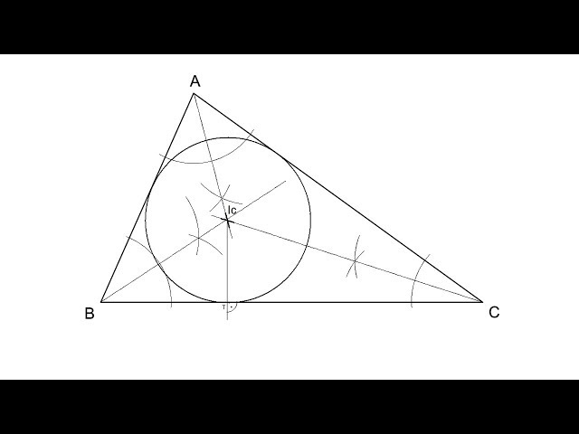 How to draw the Incenter and the Inscribed Circle of a triangle