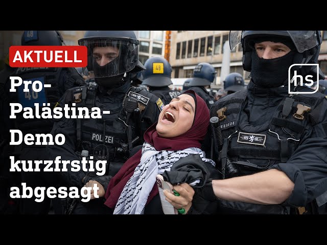 Wut über Demo-Verbot in Frankfurt, Polizei löst pro-palästinensische Versammlungen auf | hessenschau