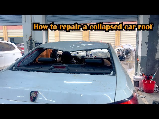 Repair plan for Geely Emgrand roof collapse|Accident car repair