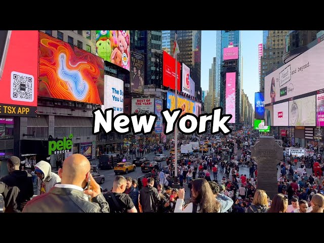 New York City Times Square 4k - Virtual Walking Tour
