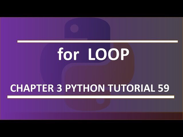 For loop : Python tutorial 59