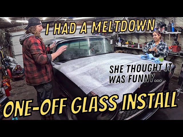 It DIDN'T Go Great... His And Hers Glass Install - 1955 Chevy Nomad