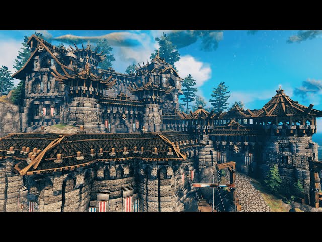 My Secret to Building in Video Games ||  Seaside Castle Valheim