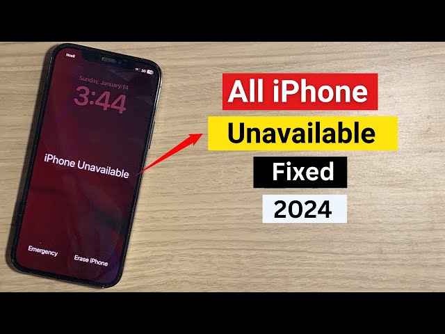 iPhone unavailable Lock Screen X,XR,XS,11,12,13,14,15 Fixed | iPhone unavailable Fix 2024.