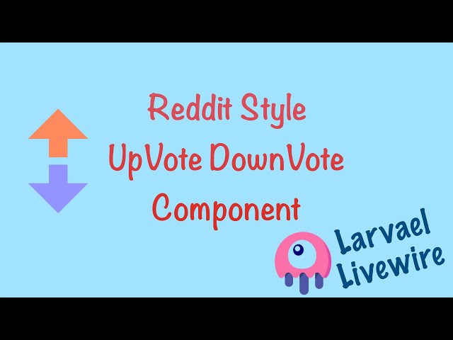 Fast and Interactive Reddit Style Upvote Downvote component using Livewire and AlpinejS