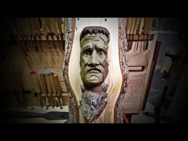 Carving "Frank"  -Silent Woodcarving with Hand Tools