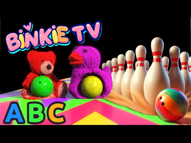 🎳 Kinetic Sand Shapes, Numbers, Alphabet, Colors Smash: Bowling Ball Bonanza! Binkie TV 🎳