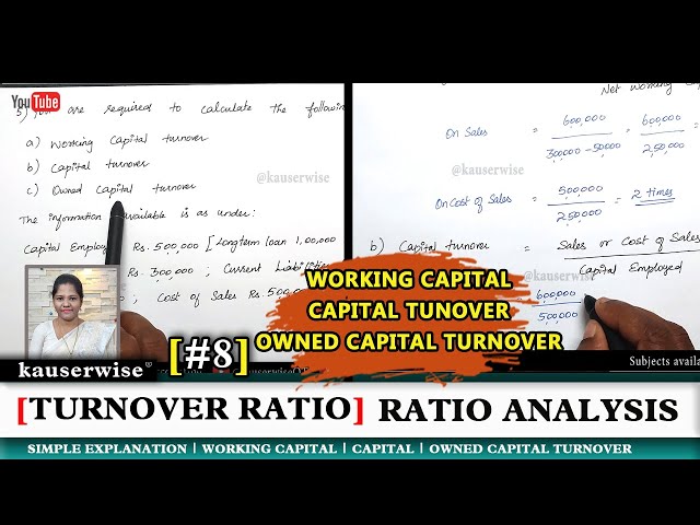 Ratio analysis | Working Capital #turnoverratio | Capital | Owned Capital | Solved by Kauserwise