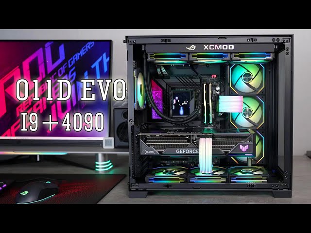 Lian Li O11D EVO chassis installation process. ASUS 4090+i9+ROG water cooling+ROG motherboard
