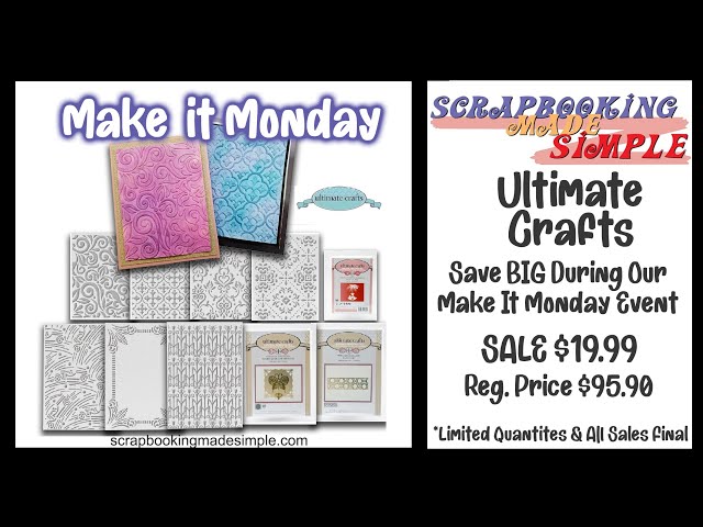 Make It Monday Event featuring Ultimate Crafts! 1 Exclusive Bundle, Value Priced at only $19.99