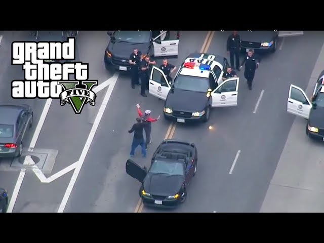 GTA 5 - REAL COPS MOD!! UNBELIEVABLE POLICE CHASE (200 UNITS) Biggest 5 Star Police Chase Episode #3