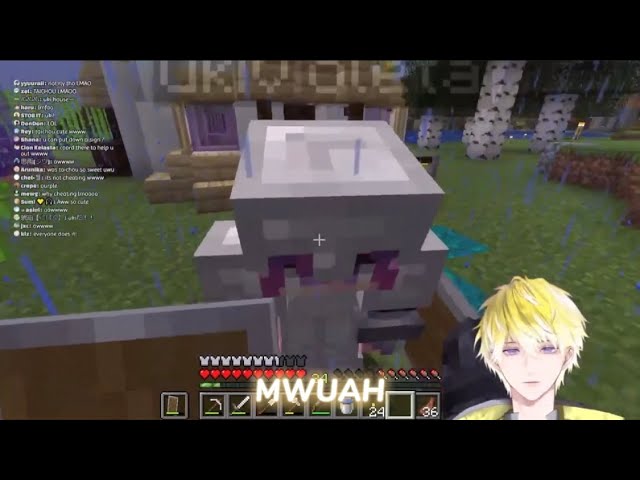 【Violisko Minecraft】Sonny sneak a kiss on Uki 😳