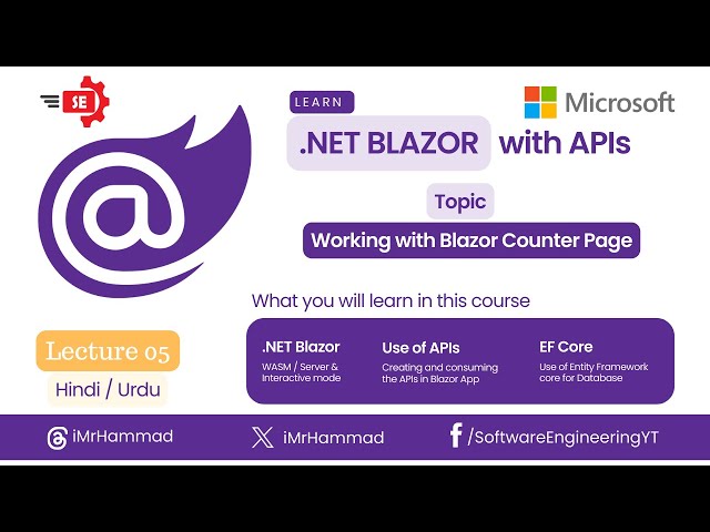 How a Blazor page work with C# and HTML Lecture 05 Urdu/Hindi