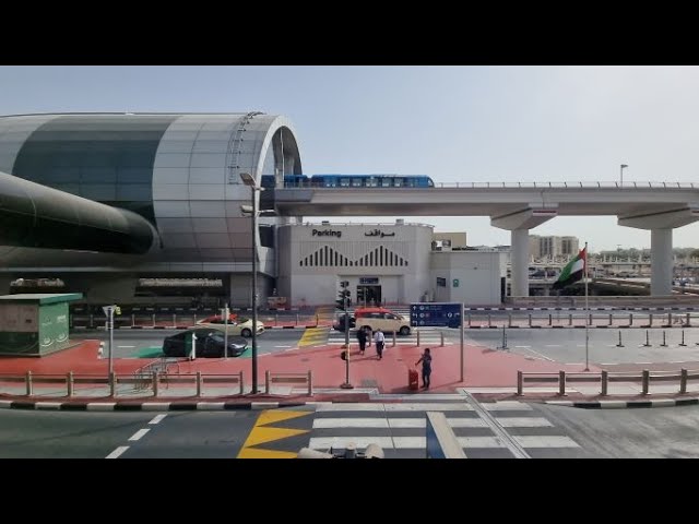 Dubai International Airport Terminal 1 Metro Station to Deira City Center Metro Station Scenic Ride