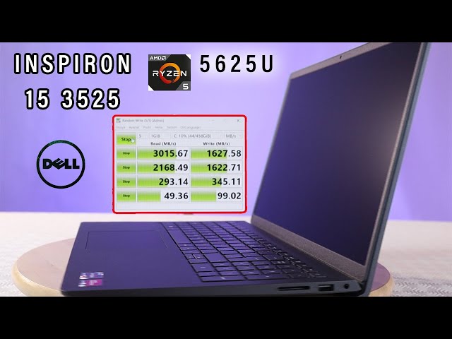 Dell Inspiron 15 3525 Laptop (2022) Unboxing & Tests - AMD Ryzen 5-5625U Test