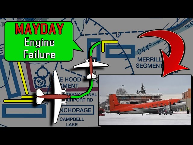 TransNorthern DC-3 ENGINE FAILURE + BELLY LANDING at Anchorage