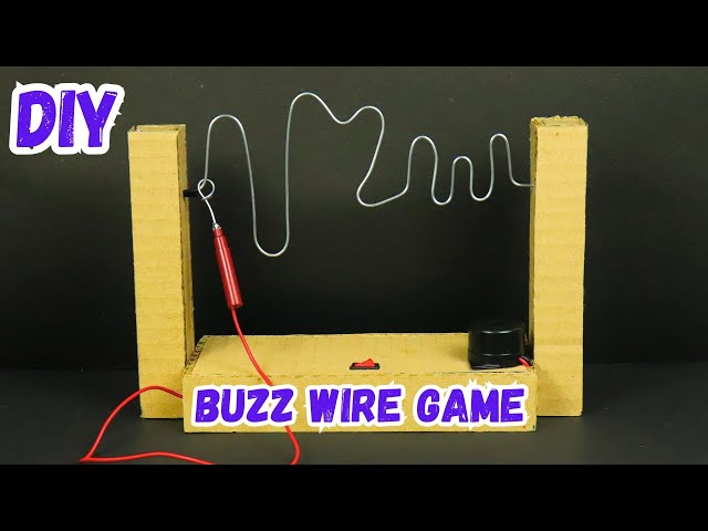 How to Make a Buzz Wire Game with Cardboar at Home | DIY Working Model School Science Project 2023