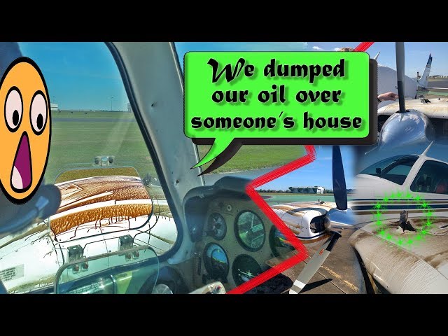 [REAL ATC] Beech Baron ENGINE BREAKS APART AND LEAKS OIL!