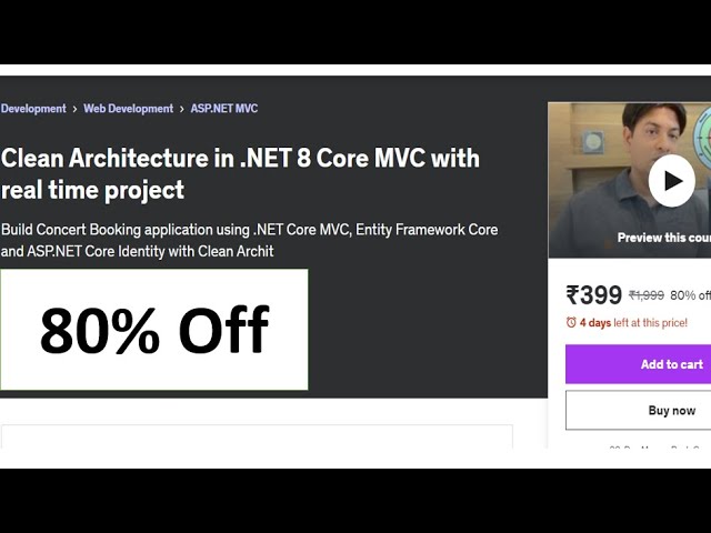 Complete Clean Architecture Course with Real Time Project in ASP.NET CORE MVC