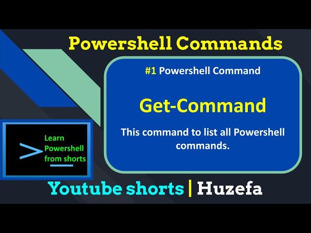 #1 Get-command | Powershell Commands | Huzefa