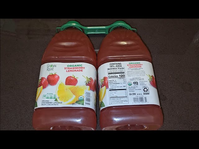 Costco Sale Item Review Grown Right Organic Strawberry Lemonade from Concentrate Taste Test