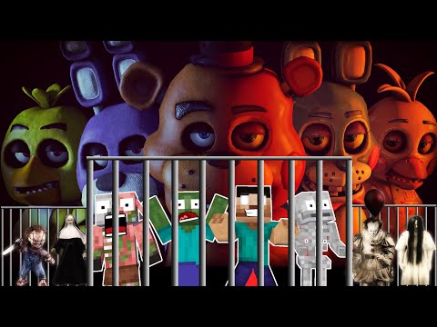 FNAF and Ghosts Prison Escape - Monster School - Minecraft Animation
