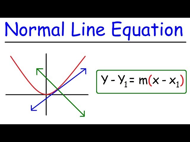 How To Find The Equation of the Normal Line