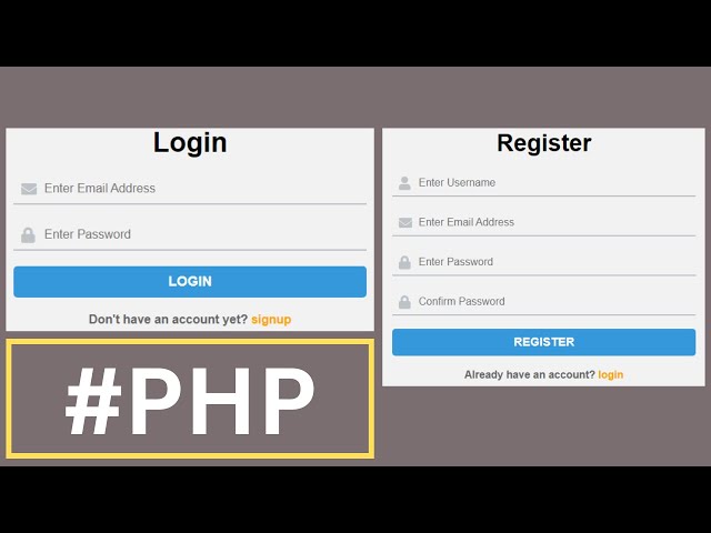 PHP Project Tutorial - Make Login and Register Form Step by Step Using PHP And MySQL Database