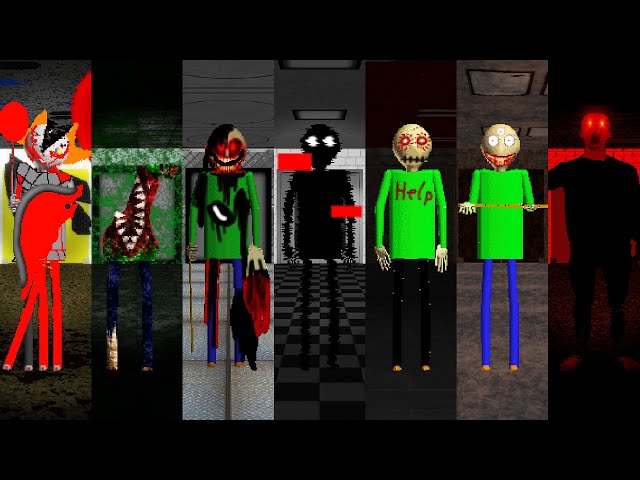 Everyone is Baldi's 7 Horror Scream Mods - ALL PERFECT! #4