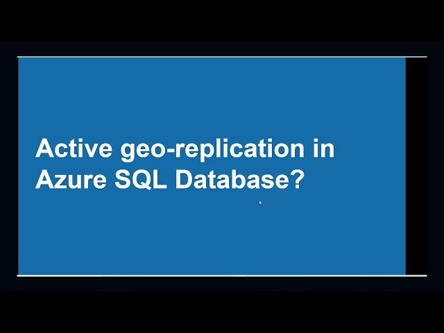 How to setup Geo-Replication in Azure SQL databases ?