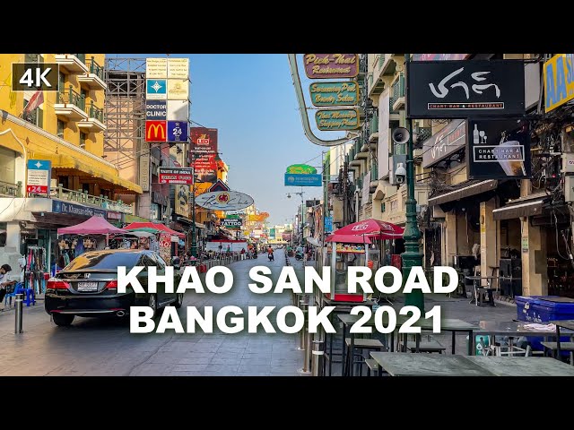 【4K】Walking in Khao San Road - Banglamphu | Bangkok Walk 2021