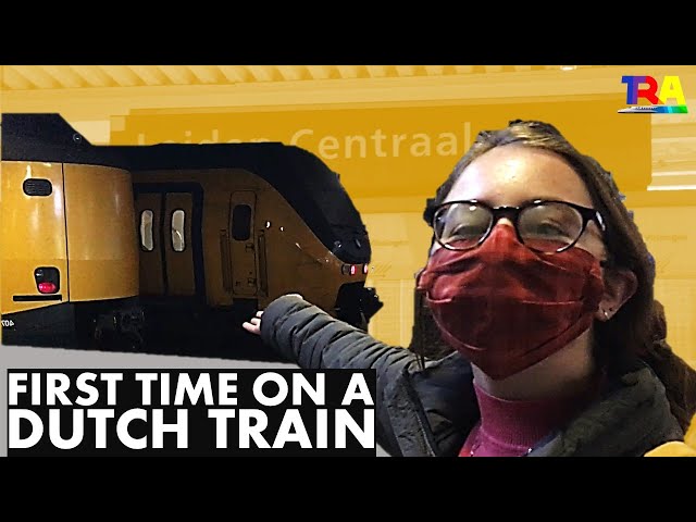 My AMERICAN Girlfriend's First Time riding a DUTCH Train | Leiden - Den Haag NS Trip Report